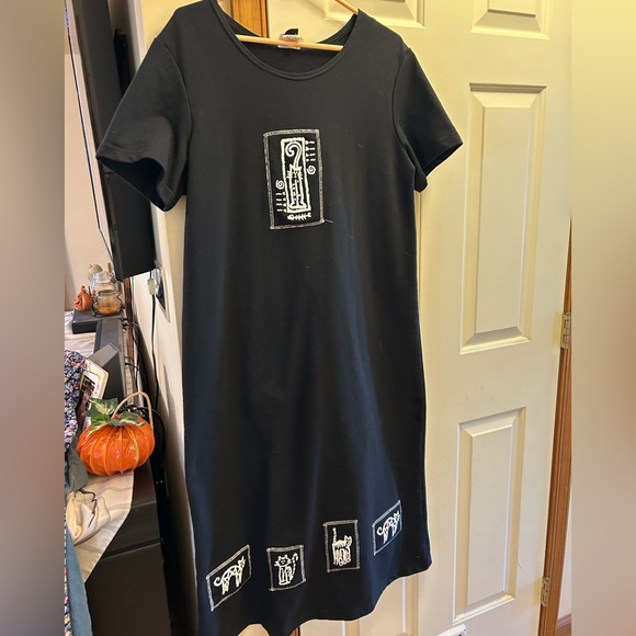 tapestry Dresses & Skirts - Black Graphic T-Shirt Dress